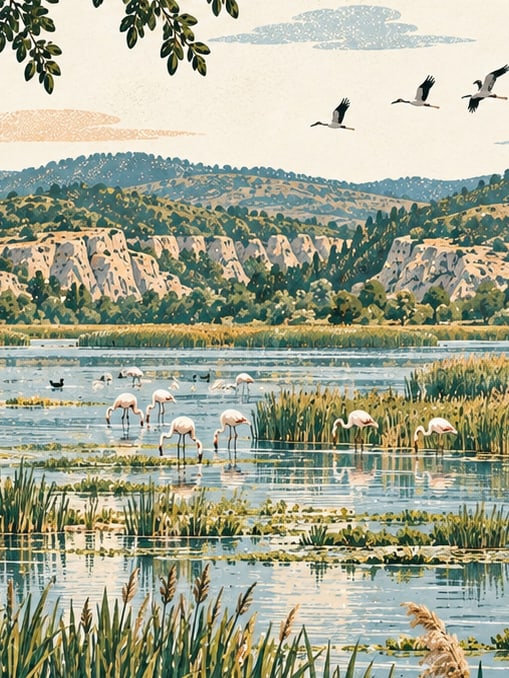 Ilustración: Parque Nacional del Lago Gala, Edirne