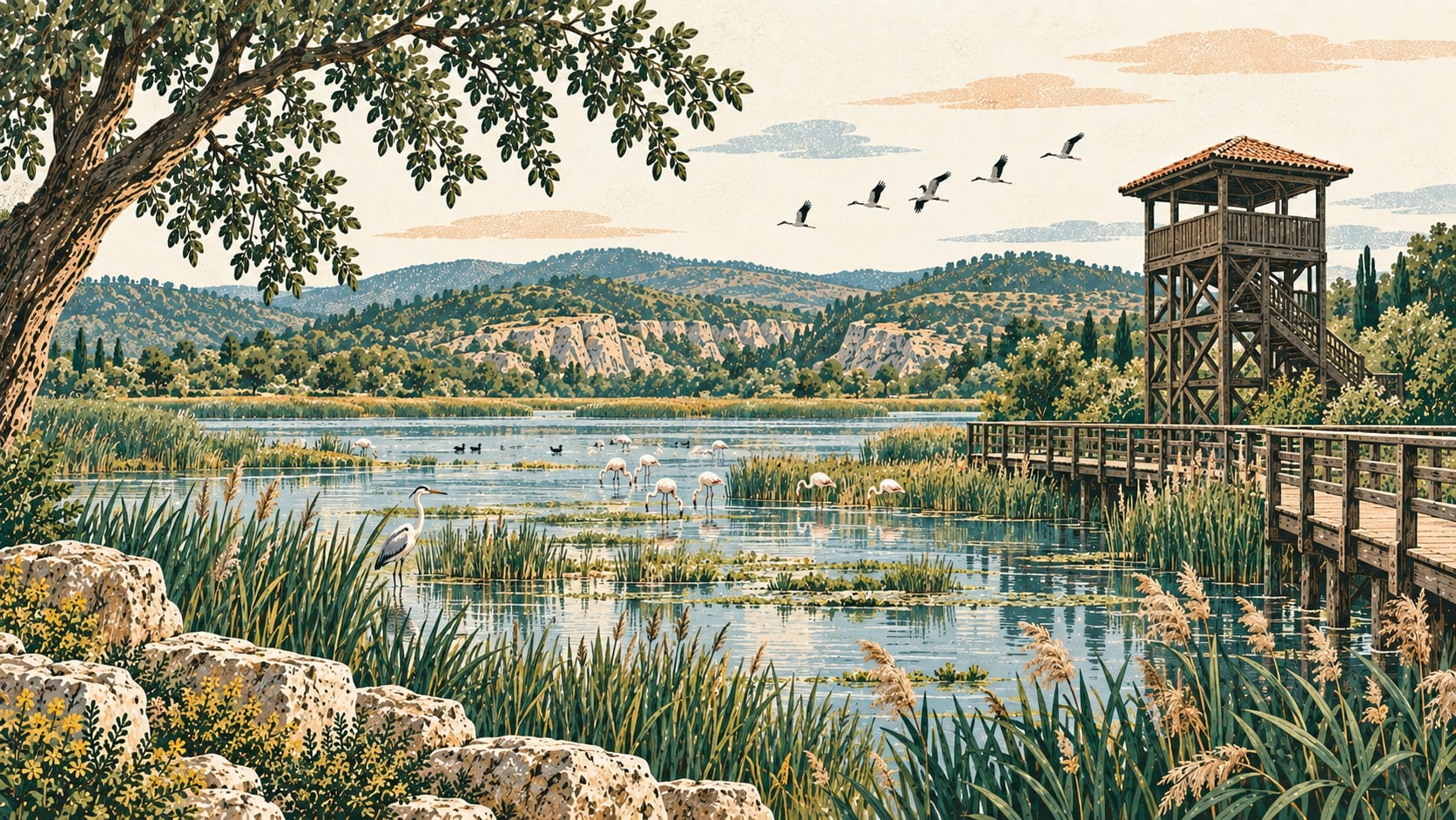 Gala Lake National Park çizimi, Edirne