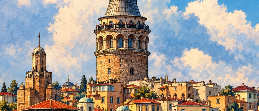 Galata Tower çizimi, İstanbul