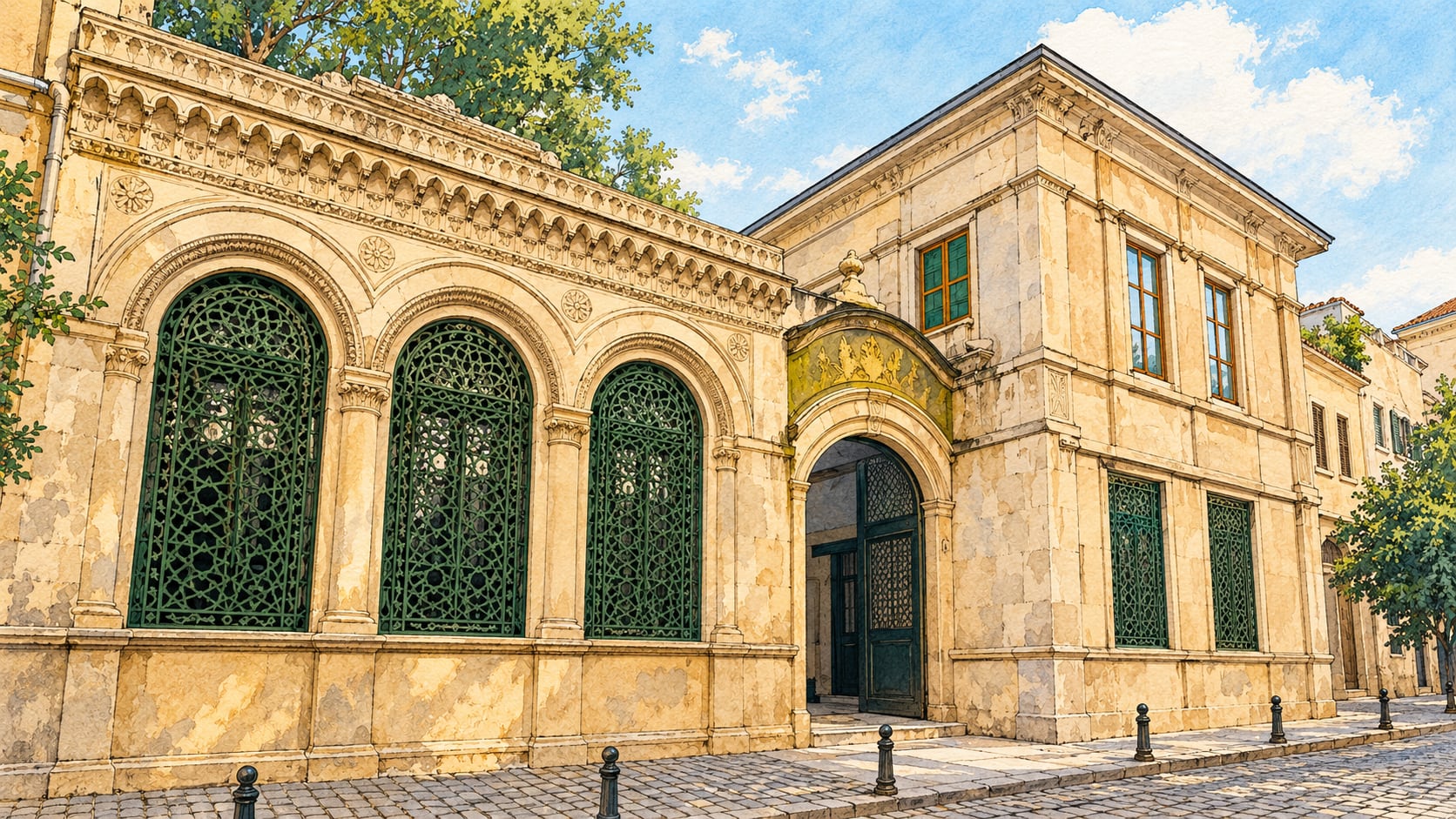 Galata Mevlevi Lodge Museum çizimi, İstanbul