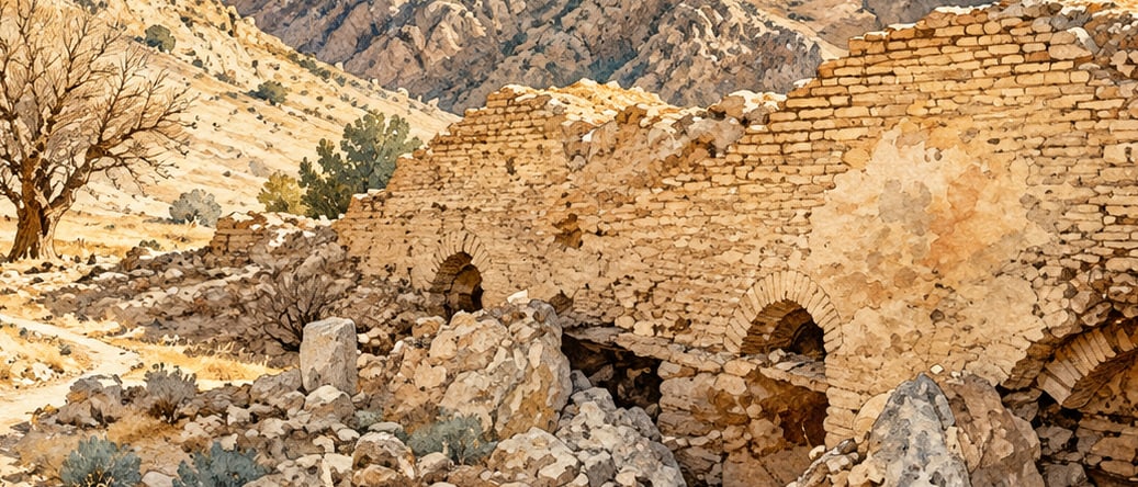 Gargılı Lala Madrasa (Stone Madrasa) çizimi, Isparta