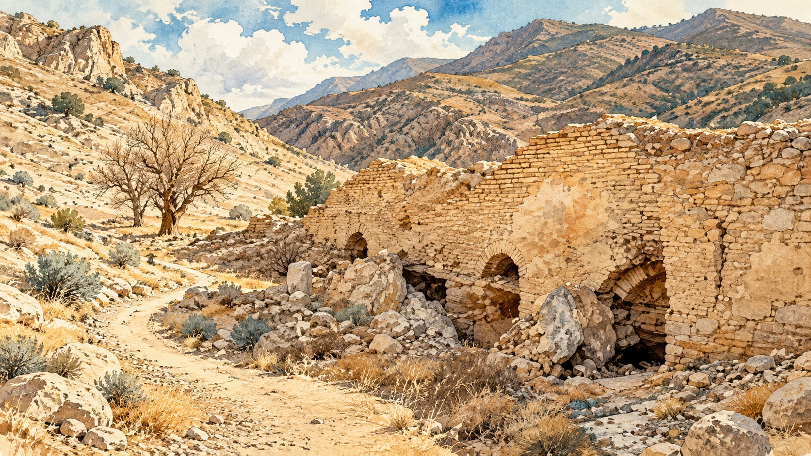 Gargılı Lala Madrasa (Stone Madrasa) çizimi, Isparta