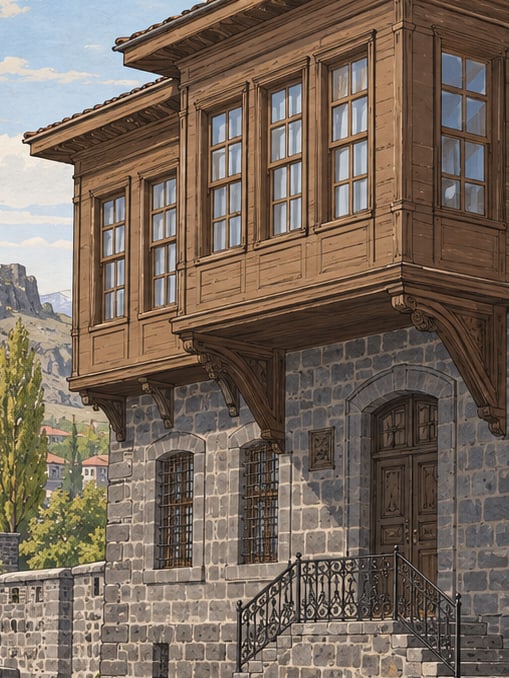 Ilustración: Mansión de Gazi Ahmet Muhtar Paşa, Kars