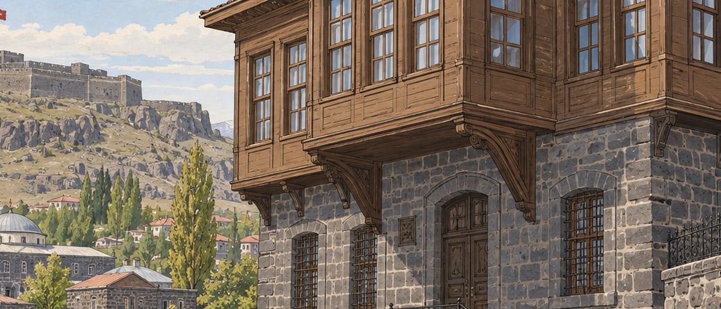 Gazi Ahmet Muhtar Paşa Mansion çizimi, Kars