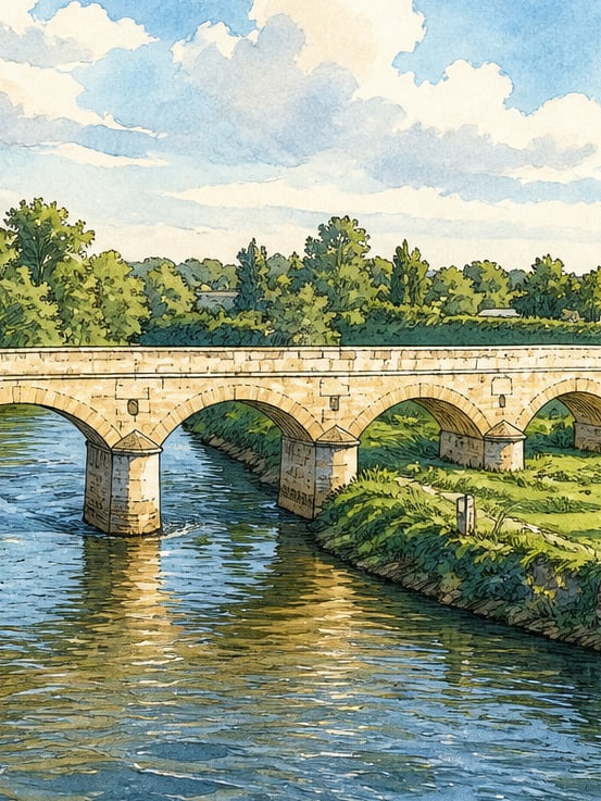 Ilustración: Puente de Gazi Mihal, Edirne
