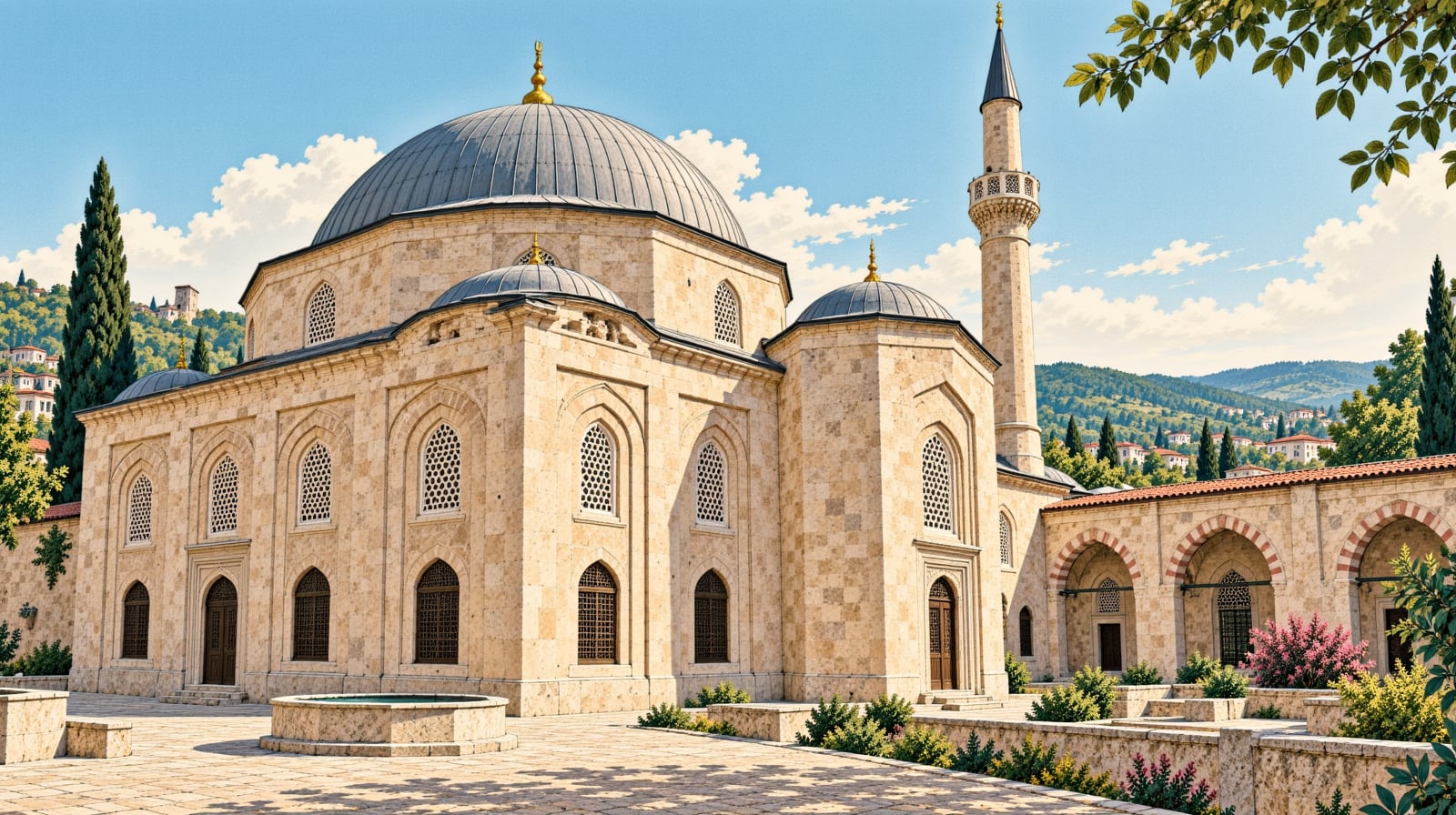 Gazi Süleyman Paşa Mosque çizimi, Bolu