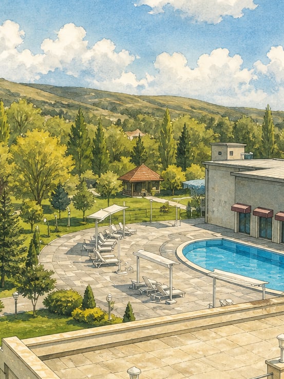 Ilustración: Termas de Gecek, Afyonkarahisar