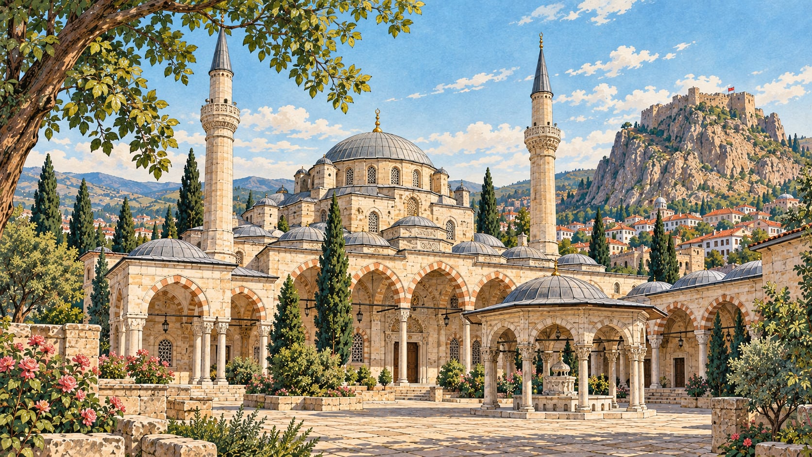 Gedik Ahmet Paşa Mosque çizimi, Afyonkarahisar