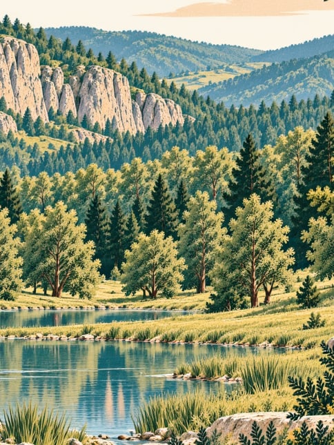 Ilustración: Parque natural de las rocas de Gelin Uçtu, Manisa