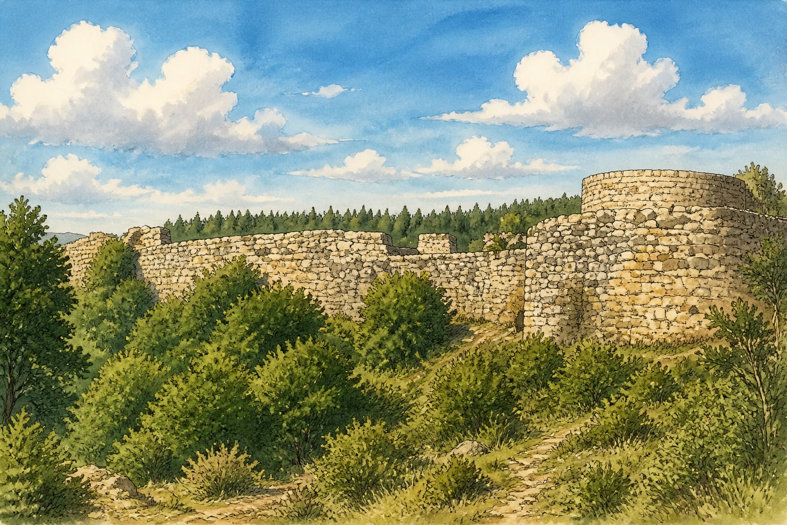 Gerede Keçi Castle çizimi, Bolu