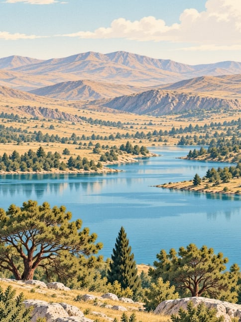 Ilustración: Lago Gerendal, Bingöl