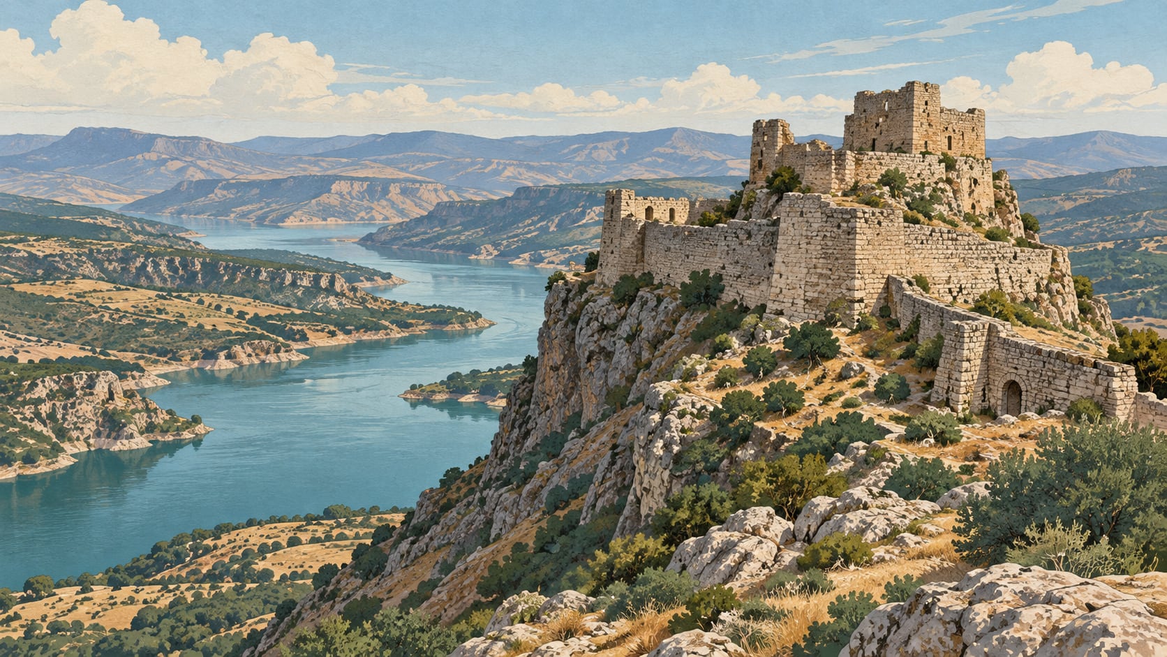 Gerger Castle çizimi, Adıyaman