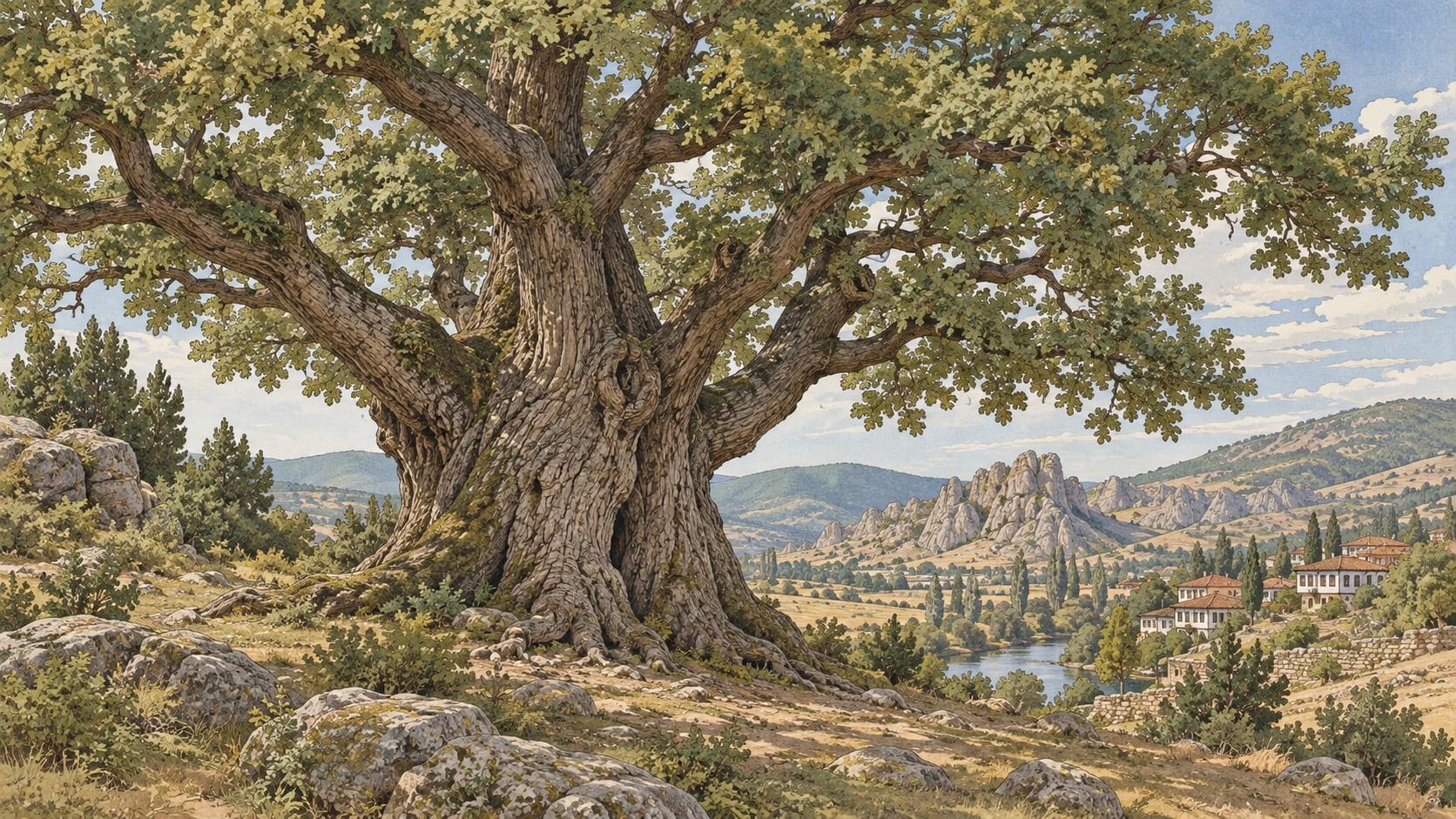 Geyikalanı Natural Monument çizimi, Eskişehir