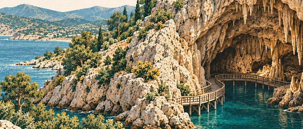 Gilindire Mağarası Tabiat Parkı çizimi, Mersin