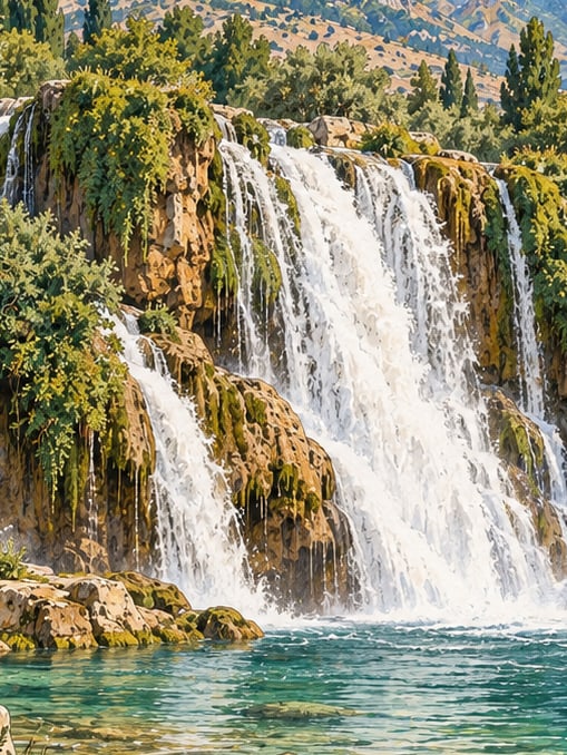 Ilustración: Cascada de Girlevik, Erzincan
