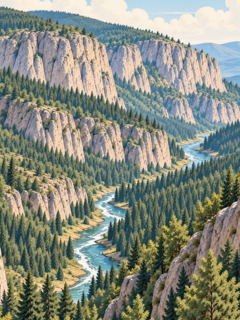 Ilustración: Gödet Saklı Cennet Kanyonu, Karaman