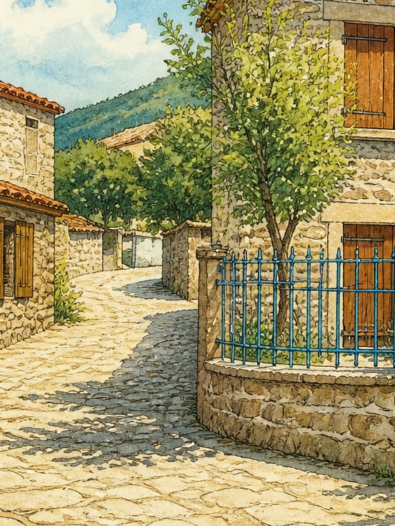 Ilustración: Aldeas griegas de Gökçeada, Çanakkale