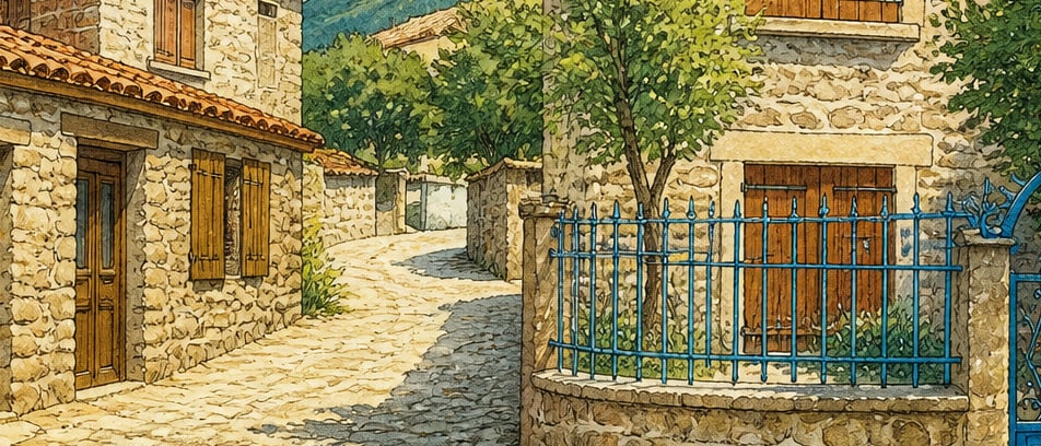 Gökçeada Greek Villages çizimi, Çanakkale
