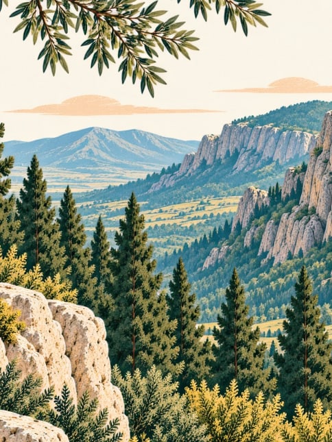 Ilustración: Cañón de Süzek de Gökçebey, Zonguldak