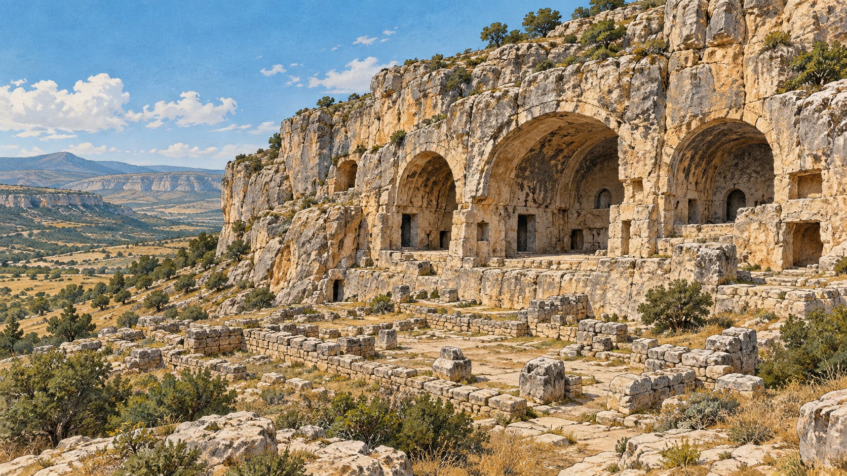 Gökçeseki Archaeological Site çizimi, Karaman