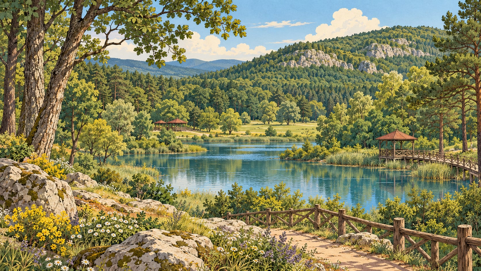 Gökçetepe Nature Park çizimi, Edirne