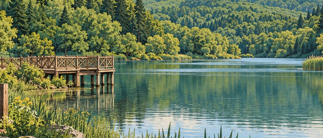 Göktürk Pond Nature Park çizimi, İstanbul