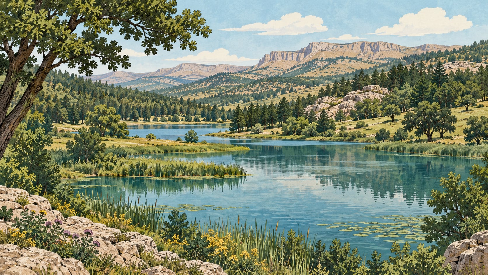 Gölbaşı Lakes Nature Park çizimi, Adıyaman