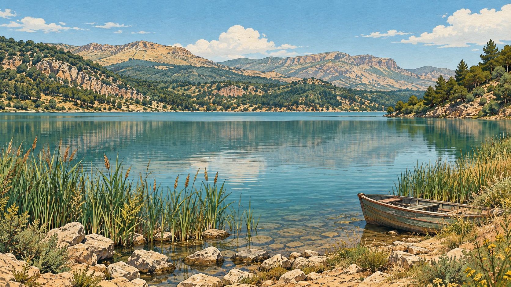 Gölbaşı Lake çizimi, Adıyaman