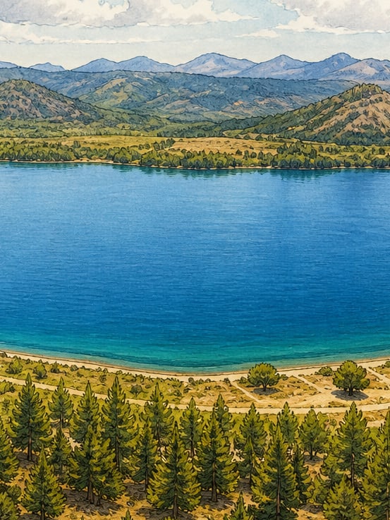 Ilustración: Lago de cráter de Gölcük, Isparta