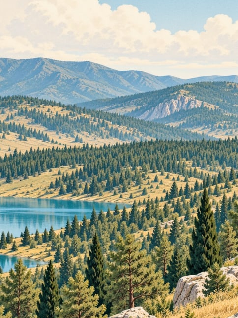 Ilustración: Presa de Gölköy, Bolu
