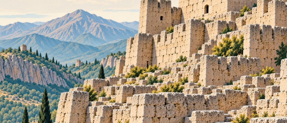Göller Village Castle çizimi, Ordu