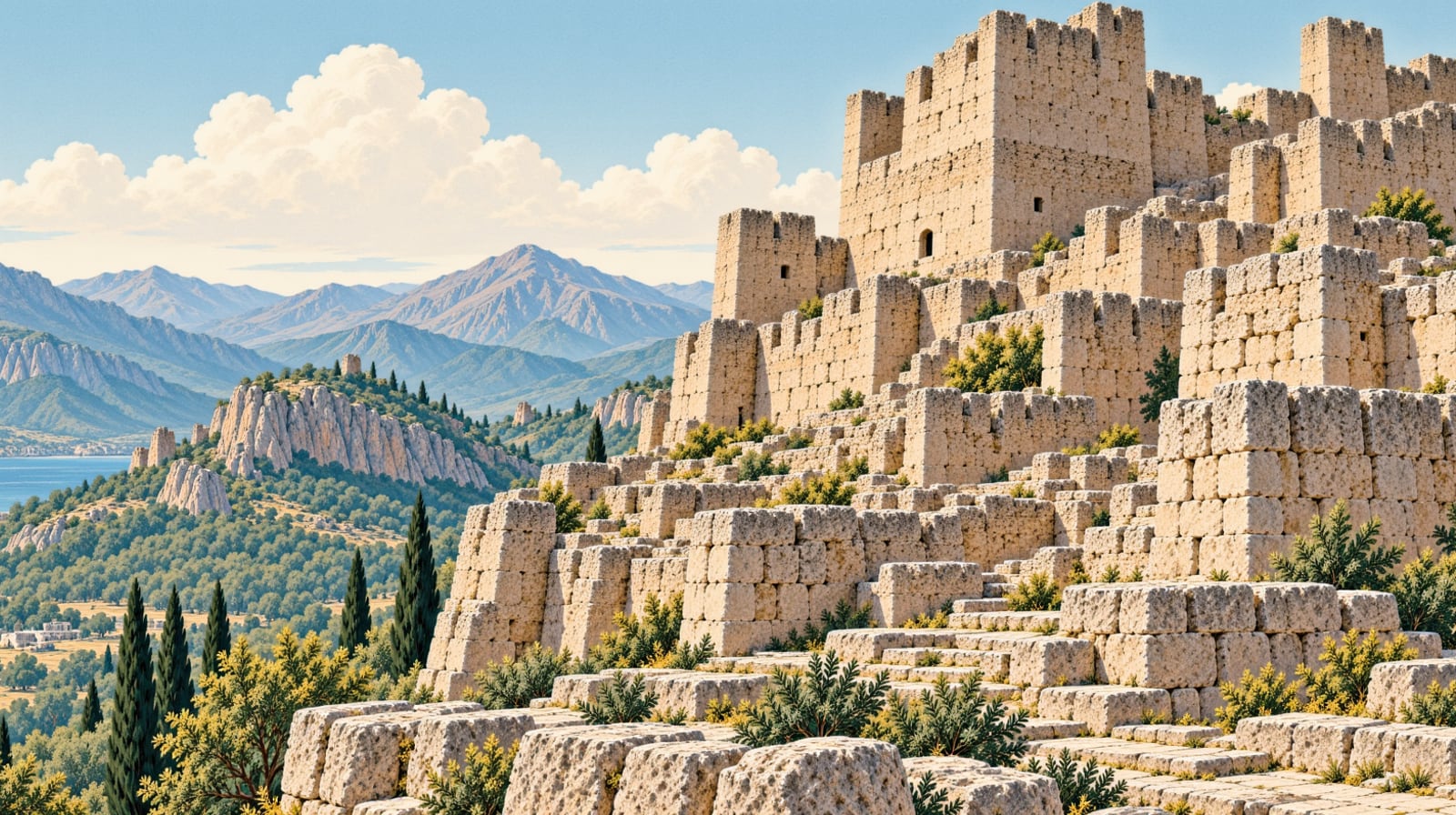 Göller Village Castle çizimi, Ordu