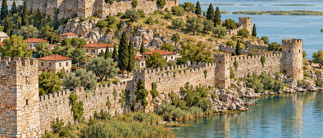 Gölyazı Inner Castle and City Walls çizimi, Bursa