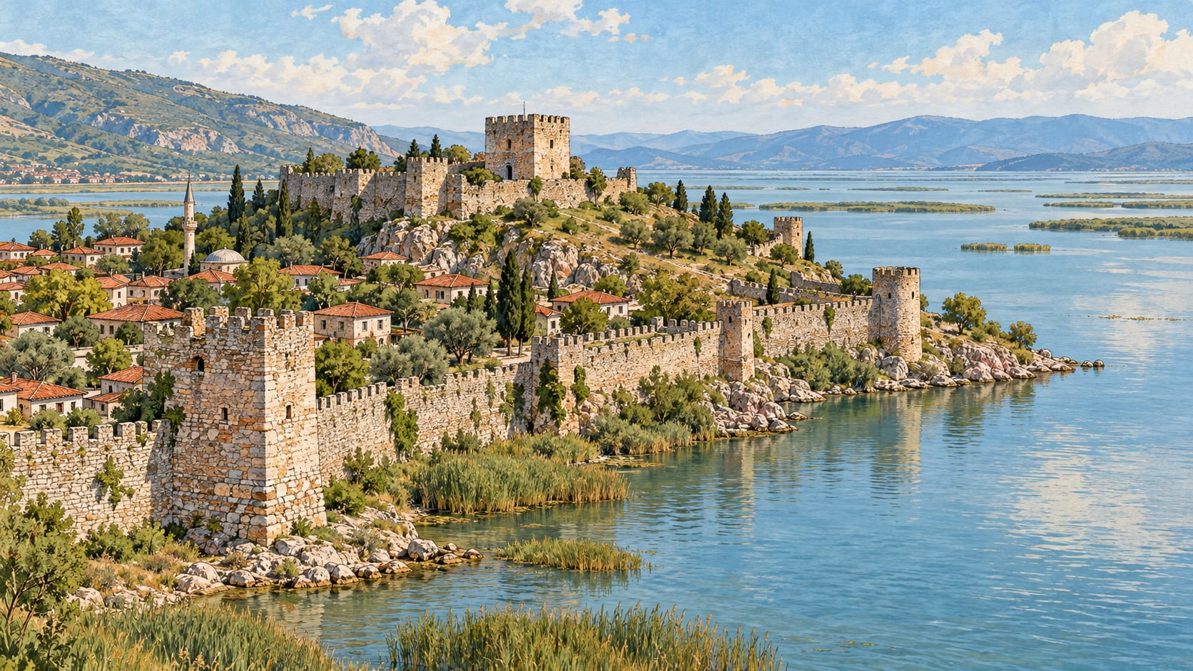 Gölyazı Inner Castle and City Walls çizimi, Bursa