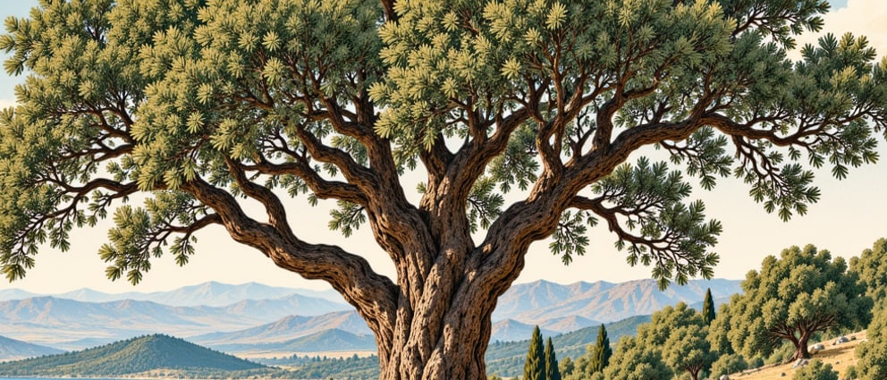Görkemli Oak Natural Monument çizimi, Sinop