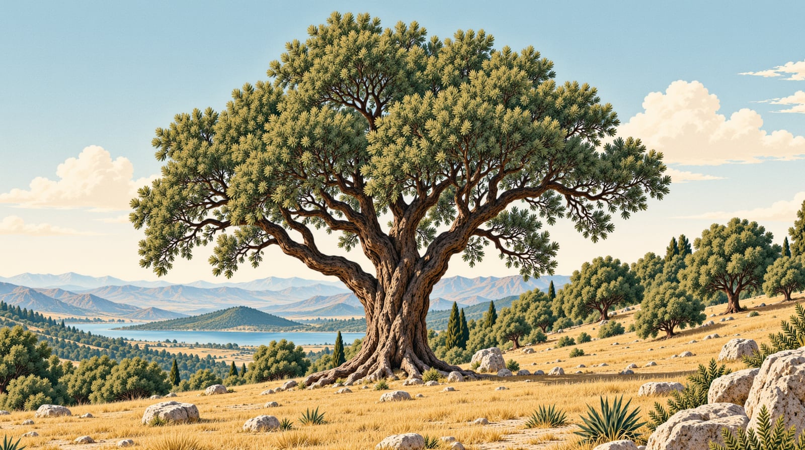 Görkemli Oak Natural Monument çizimi, Sinop