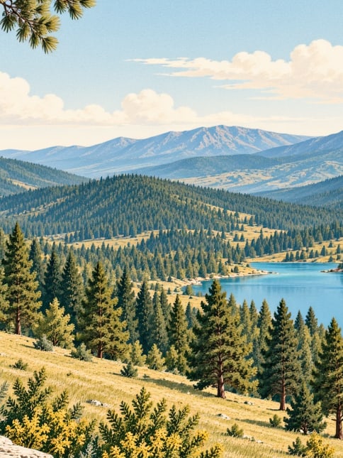 Ilustración: Lago Çubuk de Göynük, Bolu