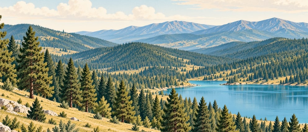 Göynük Çubuk Lake çizimi, Bolu