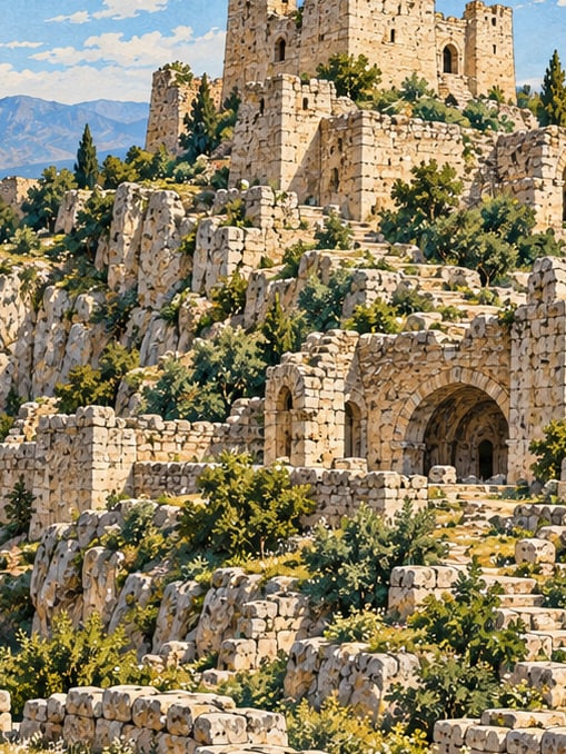 Ilustración: Castillo de Gözne, Mersin