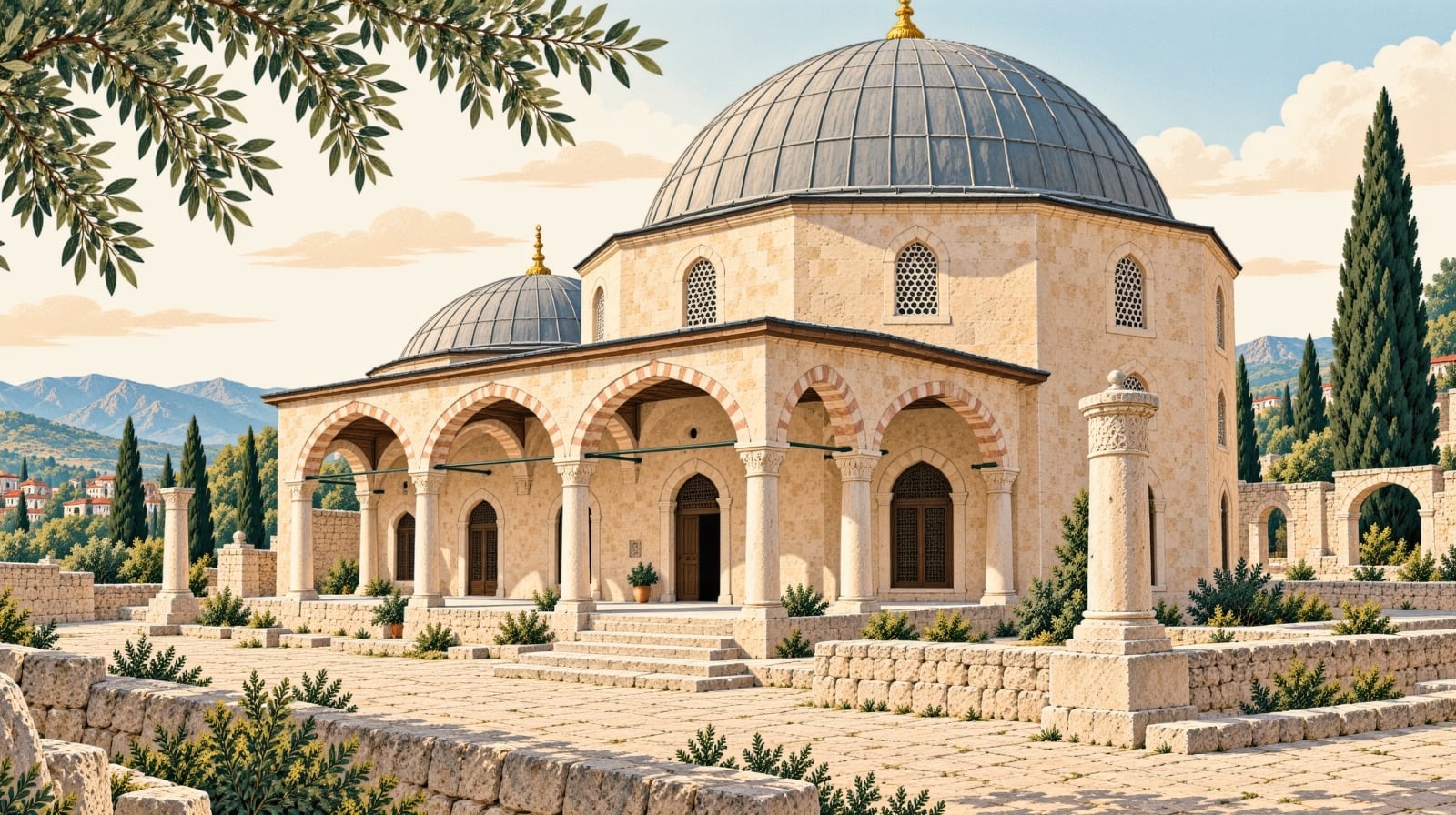 Gülbaba Tomb çizimi, Niğde
