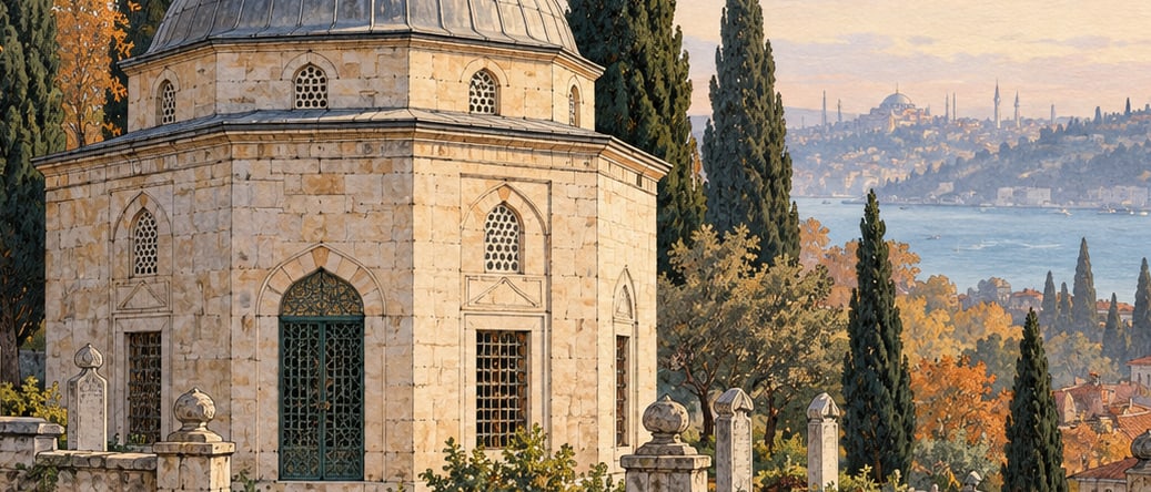Gülnar da Zeyne Türbesi çizimi, Mersin