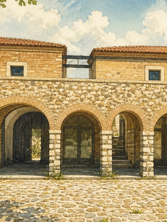 Ilustración: Caravasar de Gümrük Önü, Aydın