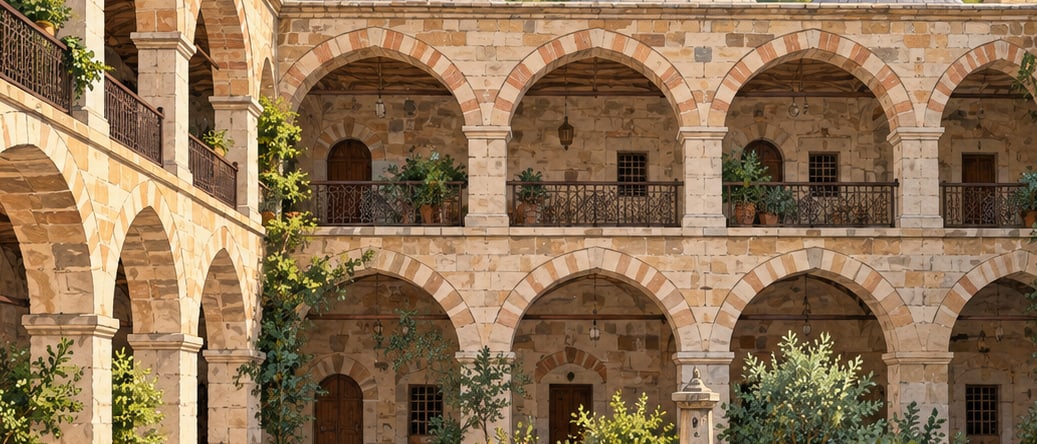 Customs Front Caravanserai çizimi, Aydın