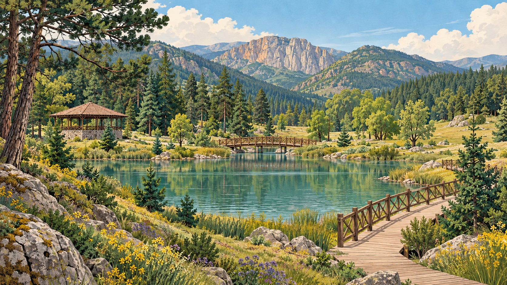 Gümüşhane Karşıyaka Nature Park çizimi, Gümüşhane