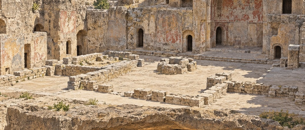 Gümüşler Monastery and Underground City çizimi, Niğde