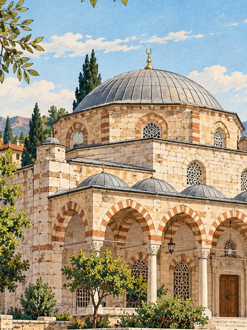 Ilustración: Mezquita del Bazar del Sur, Denizli