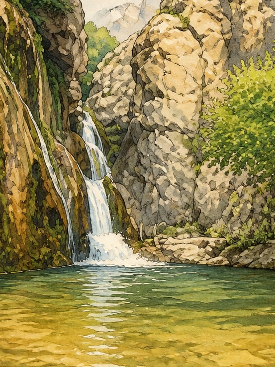 Ilustración: Parque Natural de la Cascada de Günpınar, Malatya