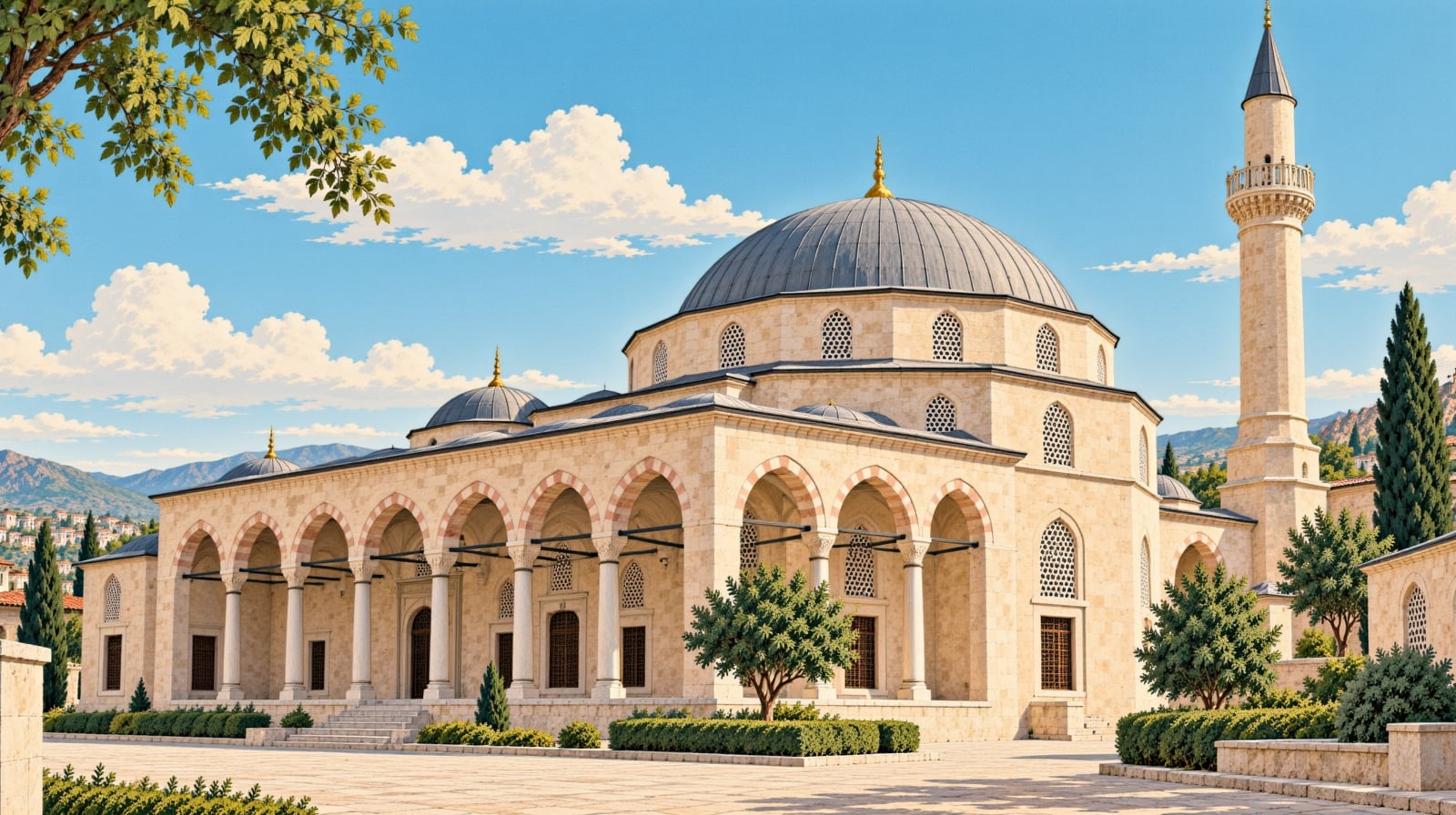 Gürcü Kapı Ali Ağa Mosque çizimi, Erzurum