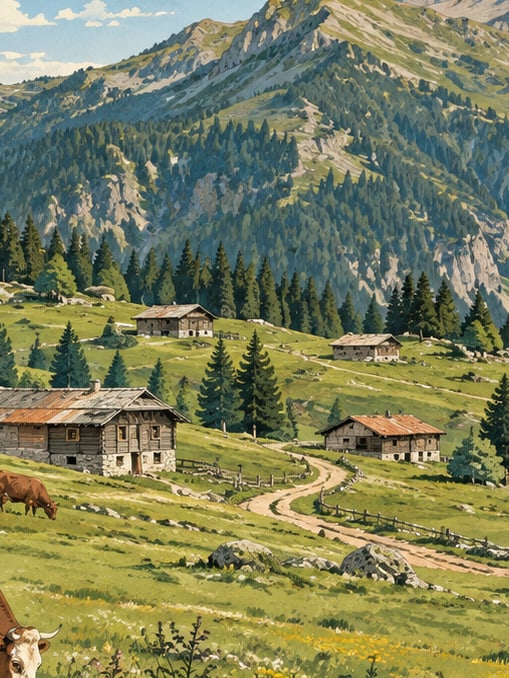 Ilustración: Meseta de Gürcüdüzü, Rize