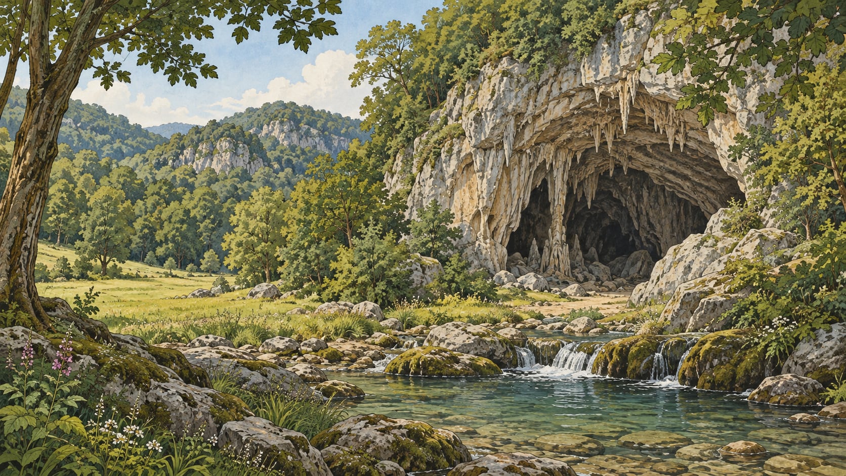 Gürcüoluk Cave Nature Park çizimi, Bartın